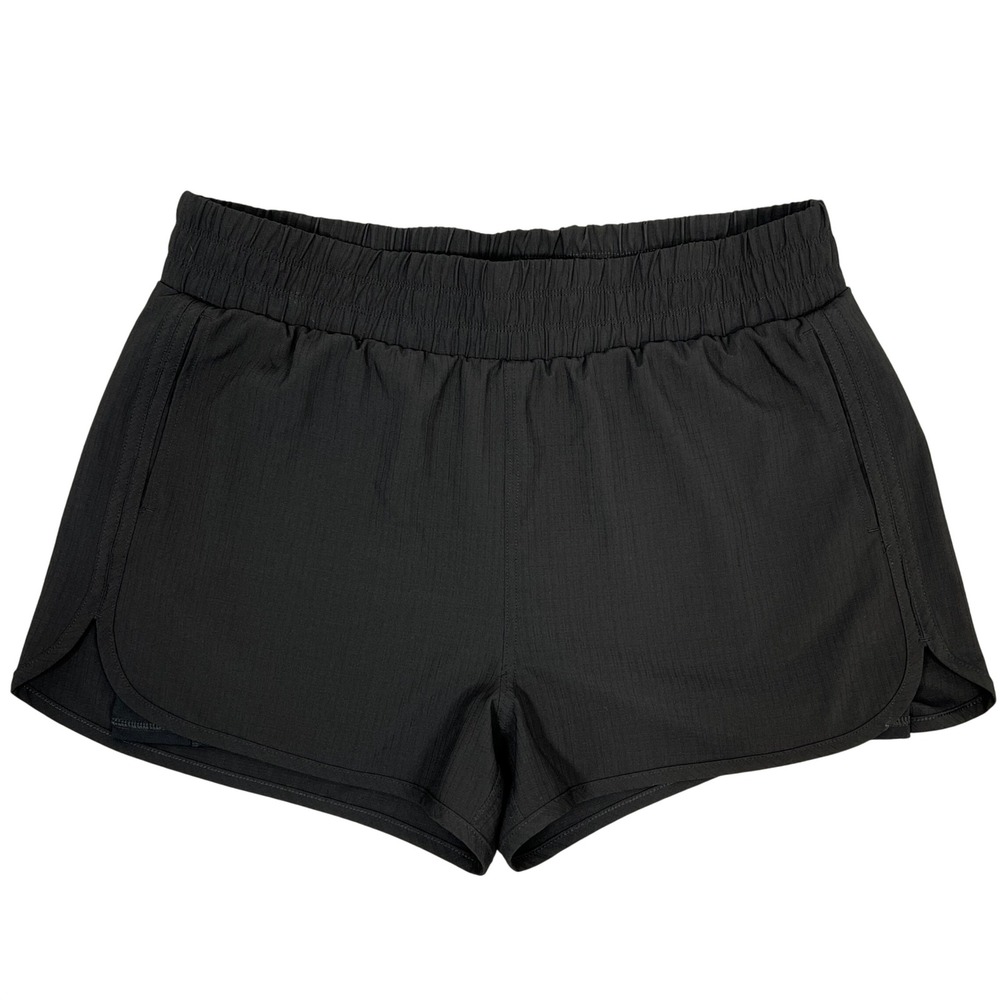 Vively Athletic Shorts XL Black Built-in Liner Pockets Elastic Waist Activewear